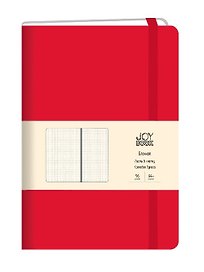 Книга для записей А4- 96л кл. "Joy Book. Очень красный" иск.кожа, тв.переплет, ляссе, резинка, инд.уп.
