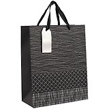 Пакет А4 32*26*12 Geometry Black нейтр., бум.мат.ламинат