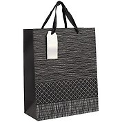 Пакет А4 32*26*12 Geometry Black нейтр., бум.мат.ламинат