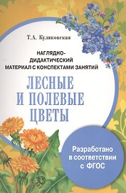 Наглядно-дидактический материал с конспектами занятий. Лесные и полевые цветы