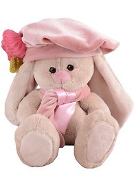 Игрушка мягкая Budi Basa, Зайка Ми в берете с вязаным цветком (малыш) 15см