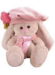 Игрушка мягкая Budi Basa, Зайка Ми в берете с вязаным цветком (малыш) 15см