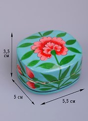 Шкатулка овальная картон Мак (5,5 см) (1158164)