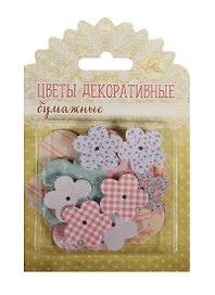 Набор декор. цветов бум. Хобби моя жизнь (1217010) (30шт.) (6х6см/4,5х4,5см/2,5х2,5см) (Арт Узор) (3+) (блистер)