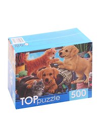 Пазл «Пушистые помощники» 500 элементов, TOPpuzzle