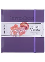 Скетчбук 140*140 40л "Bristol Touch" фиолетовый, для графики и маркеров, 180г/м2