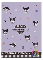 Бумага цветная 8 цветов 16 листов А4 "Куроми" немелованная, односторонняя, на скрепке