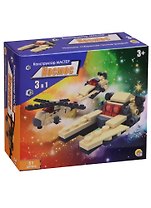 Конструктор 3В 1,пластиковый, Рыжий Кот Космос 51дет., коробка 14*12*4,5 К-4738