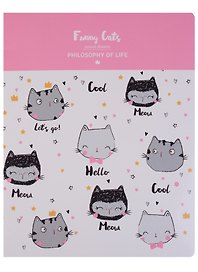 Тетрадь общая «Funny cats», 48 листов в клетку, А5 - Infolio