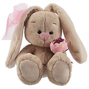 Мягкая игрушка Зайка Ми с винтажной розой (15 см) (SidX -225)