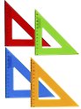 Угольник 12 см 45*90*45, в ассортименте