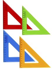 Угольник 12 см 45*90*45, в ассортименте