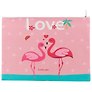Папка для тетрадей А4 "Flamingo summer" молния, пластик, ассорти 