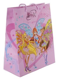 Пакет подарочный бумажный А4 26*32,4*12,7см, стразы, WINX
