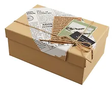 Коробка подарочная "Newspaper" 21*14*8,5см, картон