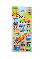 Наклейки декоративные, многоразовые, зефирные 4 Транспорт 1 8*15см