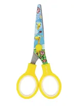 Ножницы 130мм "Kid Series" жёлтые, цв.печать "Жирафы", закругленные, BRAUBERG