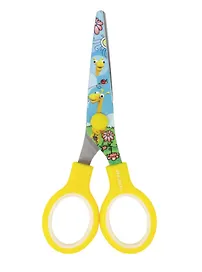 Ножницы «Kid Series Жирафы» Brauberg, 130 мм, жёлтые, с закругленными лезвиями