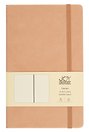 Книга для записей А5 96л кл. "Joy Book. Крем-брюле" иск.кожа, тонир.блок, скругл.углы, ляссе, резинка, карман на задн.форзаце