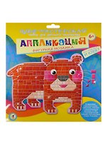 Фигурная мозаика Мишка (2967) (картон. основа+дет. из ЭВА+глазки+4 магнита) (Чудо-мастерская) (6+) (упаковка)