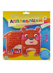 Фигурная мозаика Мишка (2967) (картон. основа+дет. из ЭВА+глазки+4 магнита) (Чудо-мастерская) (6+) (упаковка)