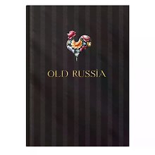 Книга для записей А5 128л кл. "OLD RUSSIA. Black" интеграл.перепл., матов.ламин., тисн.фольгой