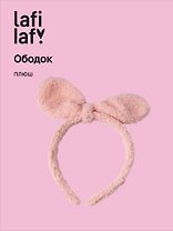 Ободок Бантик (розовый) (плюш) (12-03677-OB8) (Lafilaf)