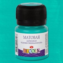 Краска акриловая мята 20мл "Декола" матовая, ЗХК