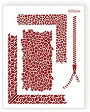 Трафарет пластиковый многоразовый Молния (20х25) (Л-045)