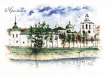 Открытка "Ярославль. Спасо-Преображенский монастырь"