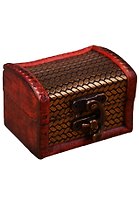 Сундучок S с золотой обивкой 7,5*5,3*4,8см (дерево)