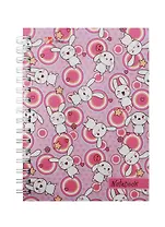 Записная книжка А6 80л кл. "Мода и стиль. Зайчики" 7БЦ, евроспираль, гл.лам, Listoff