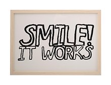 Фоторамка 21*30 "Smile! It works" светлое дерево