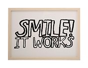 Фоторамка 21*30 "Smile! It works" светлое дерево