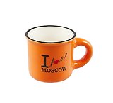 Кружка  I love Moscow (фарфор.мал.под эмаль) (оранжевая) (065-9-19-IL-OR)