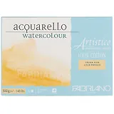Бумага для акварели Artistico Traditional White 25л 12x18см, 300г/м2, среднее зерно зерно, склейка по 4 сторонам, FABRIANO
