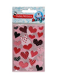 Зефирные наклейки сердца (MMS013)