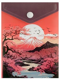 Папка -конверт «Sunrise» А6 на кнопке, вертикальная, Be positive