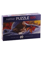 Пазл HATBER Premium 500 эл. 665х230мм.Панорама-Котенок