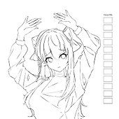 Anime! Раскраска для работы маркерами: 32 проекта с любимыми героями: Шаблоны для выкрасов к каждому рисунку - 1
