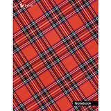 Записная книжка А6 96л "Шотландская клетка (красная)" 7БЦ, глянц.ламинация, полноцветн.печать, Listoff