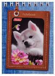 Блокнот А7 48 листов клетка "Щенки"