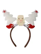 Ободок новогодний с Ушками и ёлочками (текстиль) (12-6142-HNY10)