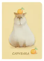 Записная книжка А7 30 листов в клетку, "Чувиляева. Capybara", сшивка