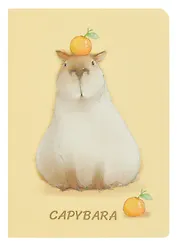 Записная книжка А7 30 листов в клетку, "Чувиляева. Capybara", сшивка