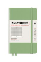 Записная книжка A6, 93 листа в клетку "Classic", твердая обложка, шалфей, Leuchtturm1917