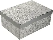 Коробка подарочная "Пятнышки" металлик 18.5*12.5*7.5см