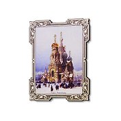 Магнит вырубной "Вид церкви Воскресения"(Спас на Крови)
