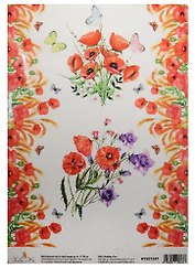 Декупажная карта Цветущий луг 2 21*30см