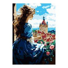 Картина-раскраска по номерам «У окна», 20 х 28,5 см, на картоне, Lori